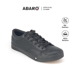 Black School Shoes ABARO 7369MF Memory Foam Secondary Unisex 